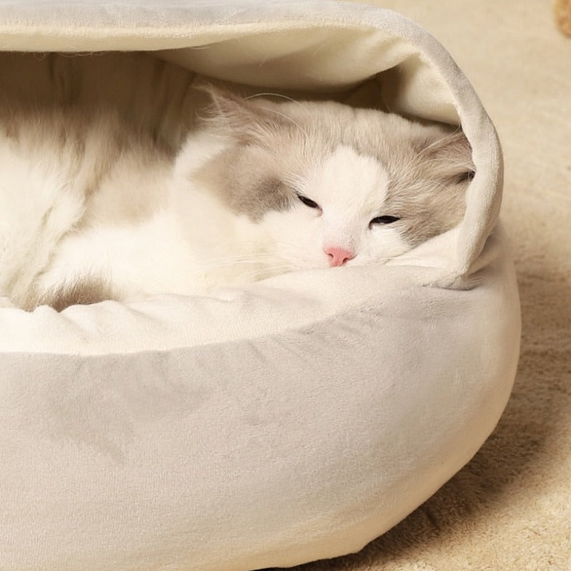 Beruhigendes Rundes Katzenhöhlenbett für ultimativen Komfort | Lyrra NUMENCE Pet Beds