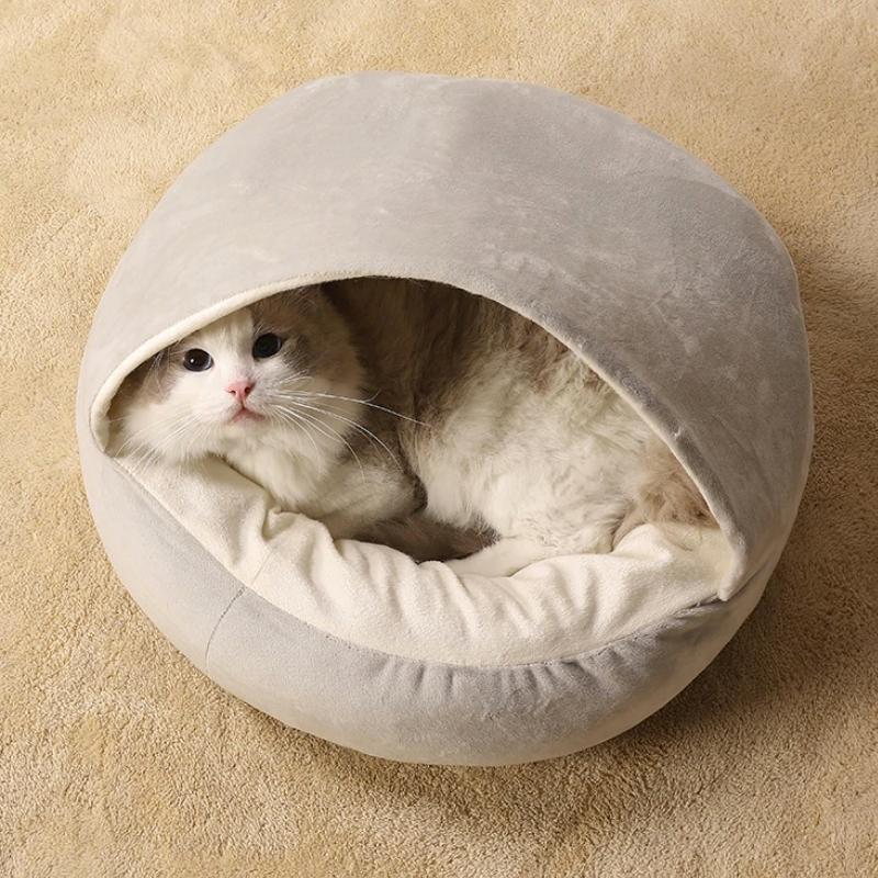 Beruhigendes Rundes Katzenhöhlenbett für ultimativen Komfort | Lyrra NUMENCE Pet Beds