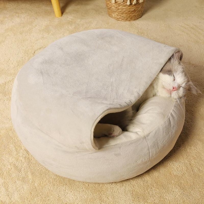 Beruhigendes Rundes Katzenhöhlenbett für ultimativen Komfort | Lyrra NUMENCE Pet Beds