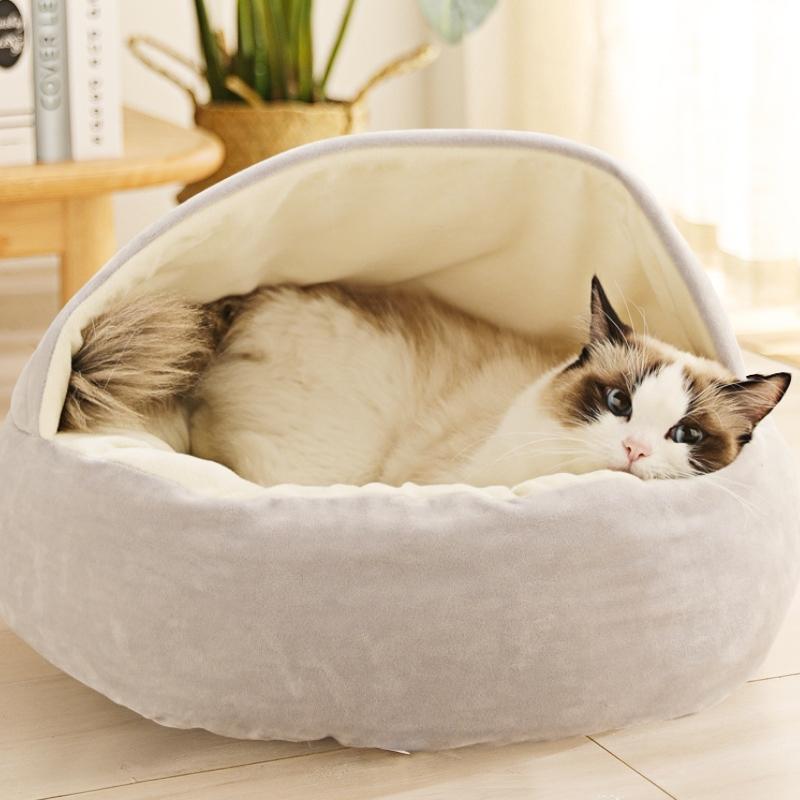 Beruhigendes Rundes Katzenhöhlenbett für ultimativen Komfort | Lyrra NUMENCE Pet Beds