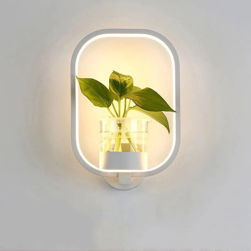 Einzigartige Ambient-Wandbeleuchtung für Wohnräume mit Pflanzenhalter | Sargos NUMENCE Wall Lighting