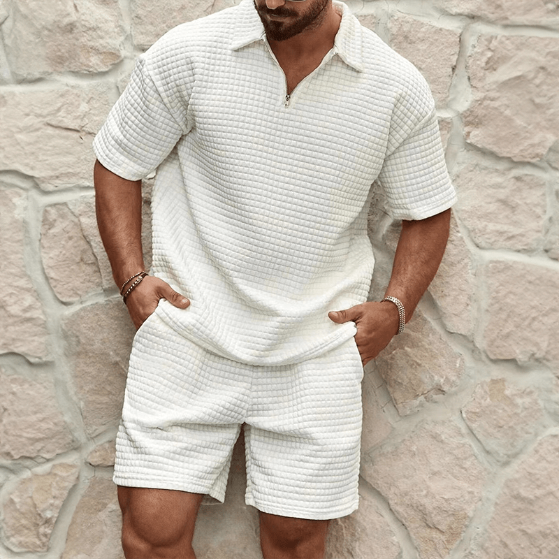 Ensemble Polo Stepp mit kurzen Ärmeln und passender Shorts für Herren | Karl NUMENCE 2 Piece Set