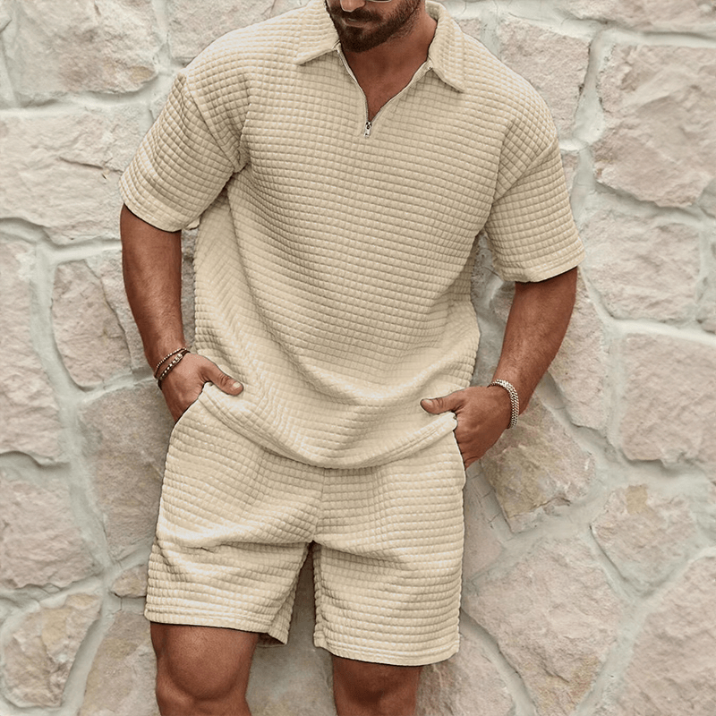 Ensemble Polo Stepp mit kurzen Ärmeln und passender Shorts für Herren | Karl