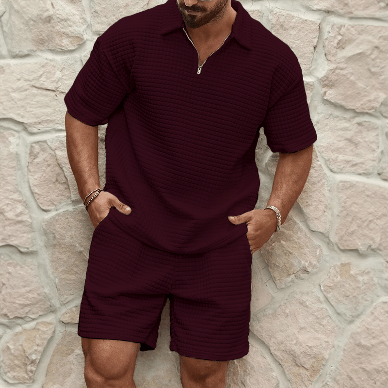 Ensemble Polo Stepp mit kurzen Ärmeln und passender Shorts für Herren | Karl
