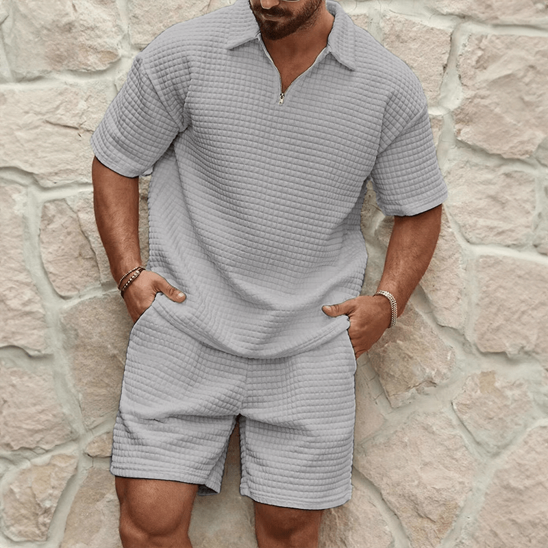 Ensemble Polo Stepp mit kurzen Ärmeln und passender Shorts für Herren | Karl
