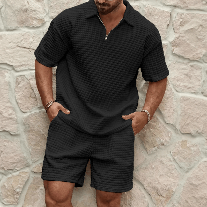 Ensemble Polo Stepp mit kurzen Ärmeln und passender Shorts für Herren | Karl NUMENCE 2 Piece Set