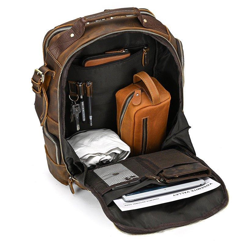Großer Vintage Herren Leder Rucksack für Reisen | Adonis NUMENCE Leather Backpack