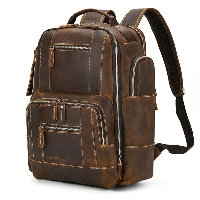 Großer Vintage Herren Leder Rucksack für Reisen | Adonis NUMENCE Leather Backpack