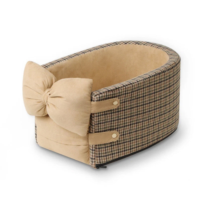 Hahnentritt Lookout Konsole Hund & Katze Autositz mit Schleife | Etami NUMENCE Pet Supplies