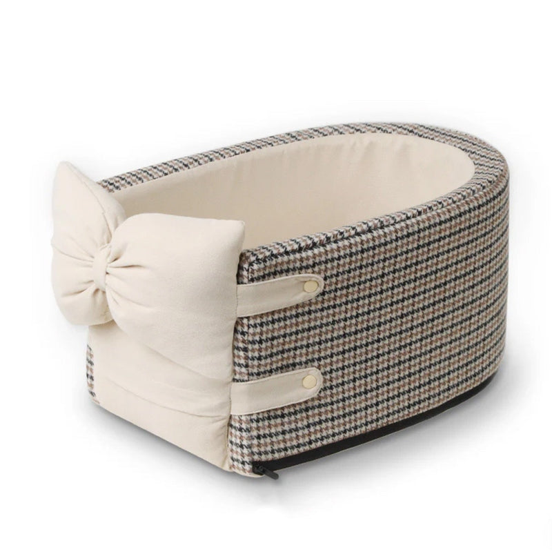 Hahnentritt Lookout Konsole Hund & Katze Autositz mit Schleife | Etami NUMENCE Pet Supplies