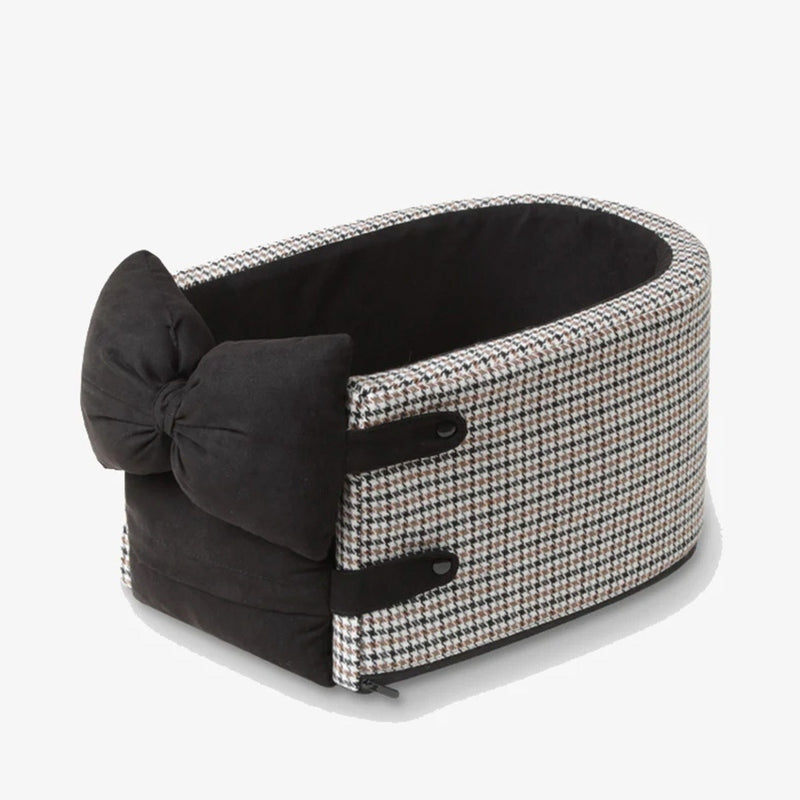 Hahnentritt Lookout Konsole Hund & Katze Autositz mit Schleife | Etami NUMENCE Pet Supplies