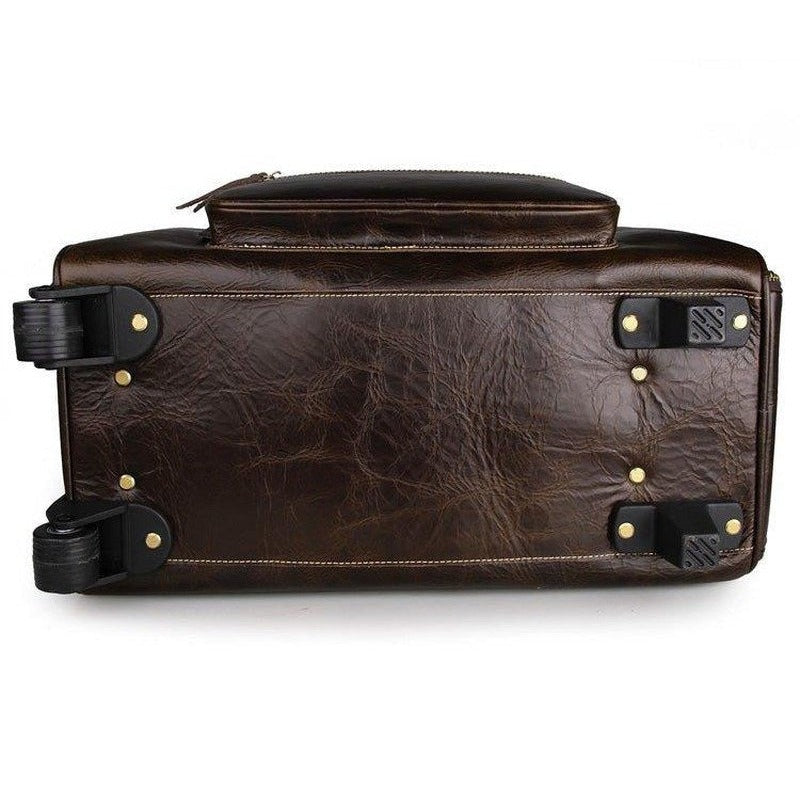 Herren Leder Duffle Bag auf Rädern | Elthor NUMENCE Leather Duffle Bags
