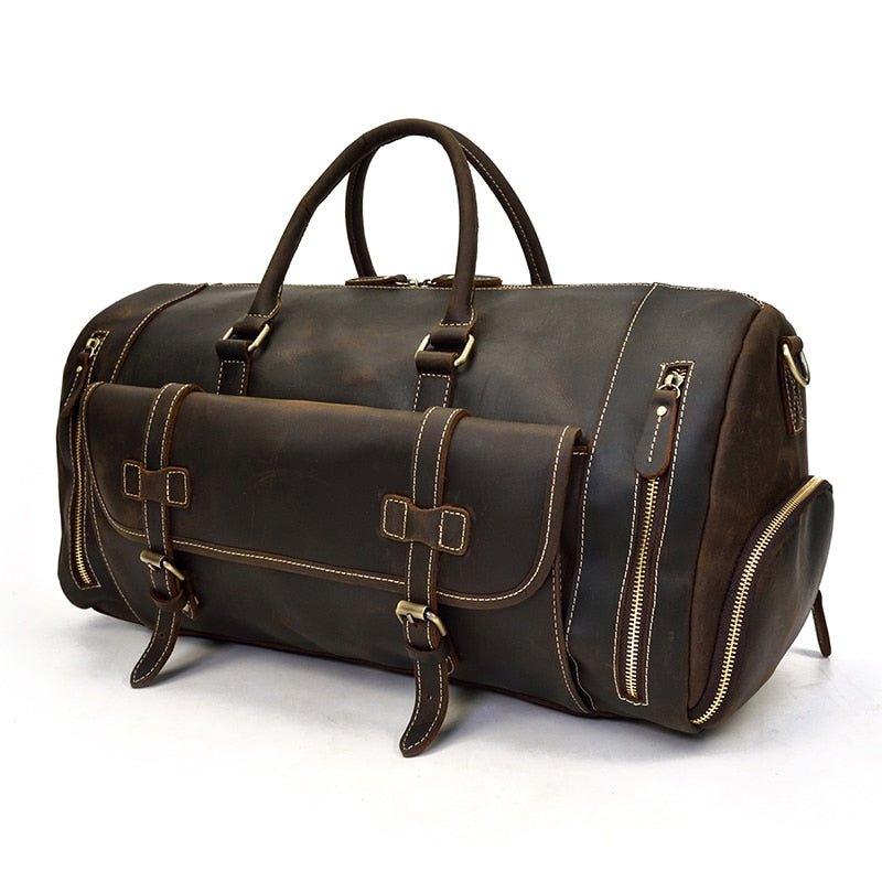 Herren Leder Reisetasche 22 Zoll mit Schuhfach | Fawaris NUMENCE Leather Duffle Bags