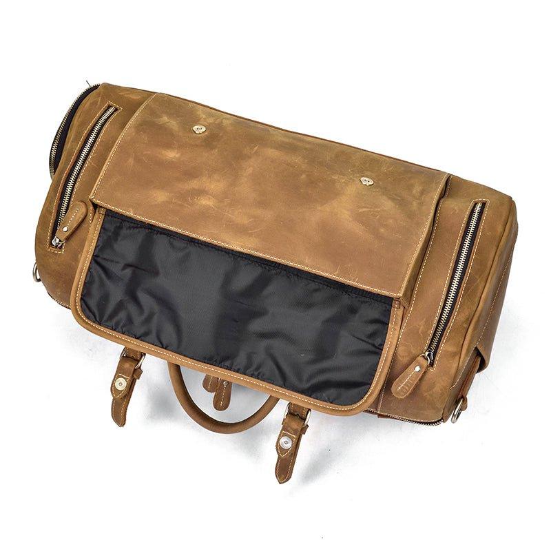 Herren Leder Reisetasche 22 Zoll mit Schuhfach | Fawaris NUMENCE Leather Duffle Bags