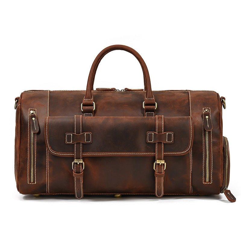Herren Leder Reisetasche 22 Zoll mit Schuhfach | Fawaris NUMENCE Leather Duffle Bags