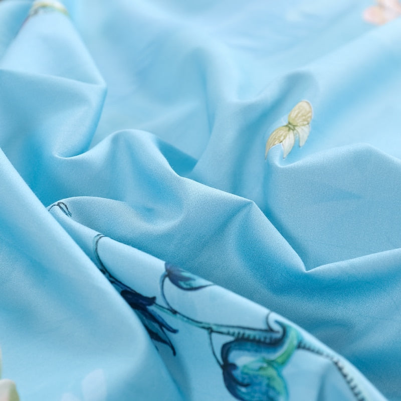 Himmelblaues Bettbezug-Set – Ägyptische Baumwolle | Floweris NUMENCE Duvet Covers