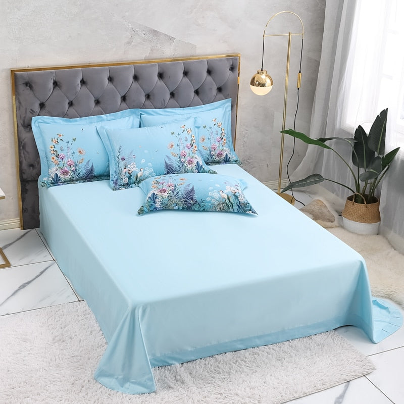 Himmelblaues Bettbezug-Set – Ägyptische Baumwolle | Floweris NUMENCE Duvet Covers