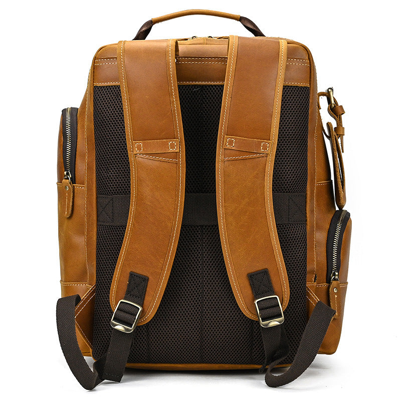 Leder Rucksack mit großer Kapazität und Mehrfachfächern | Elianor NUMENCE Backpack