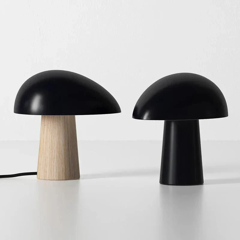 Moderne Minimalistische Tischlampe mit Holzfuß | Alanor NUMENCE Table Lamp