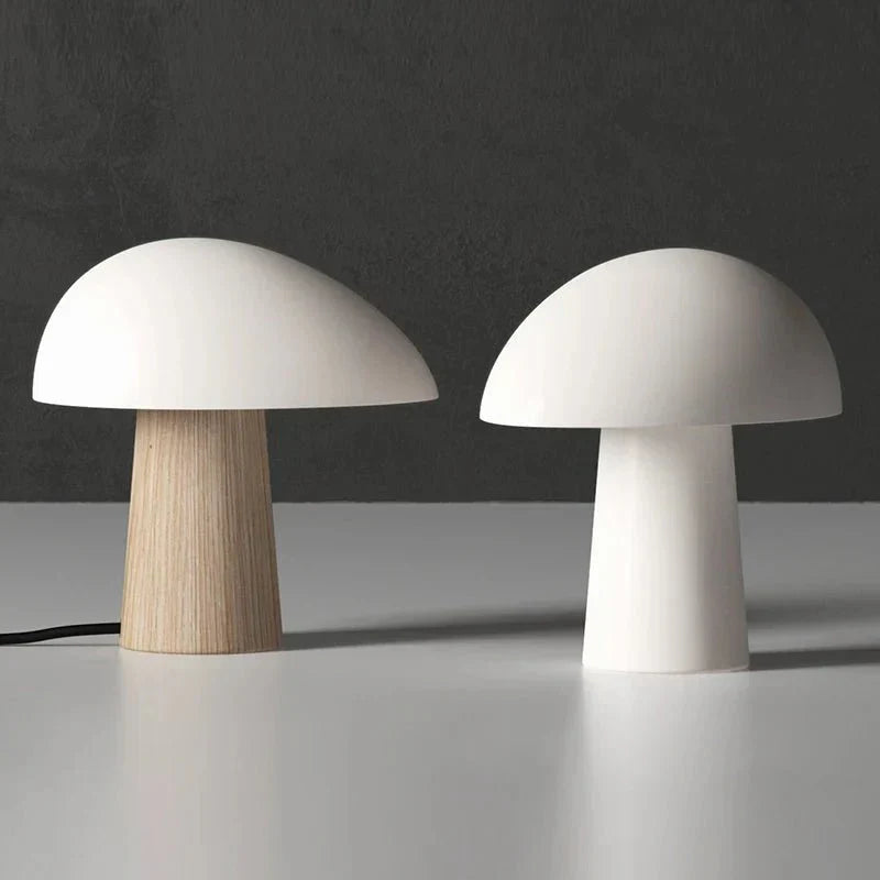 Moderne Minimalistische Tischlampe mit Holzfuß | Alanor NUMENCE Table Lamp