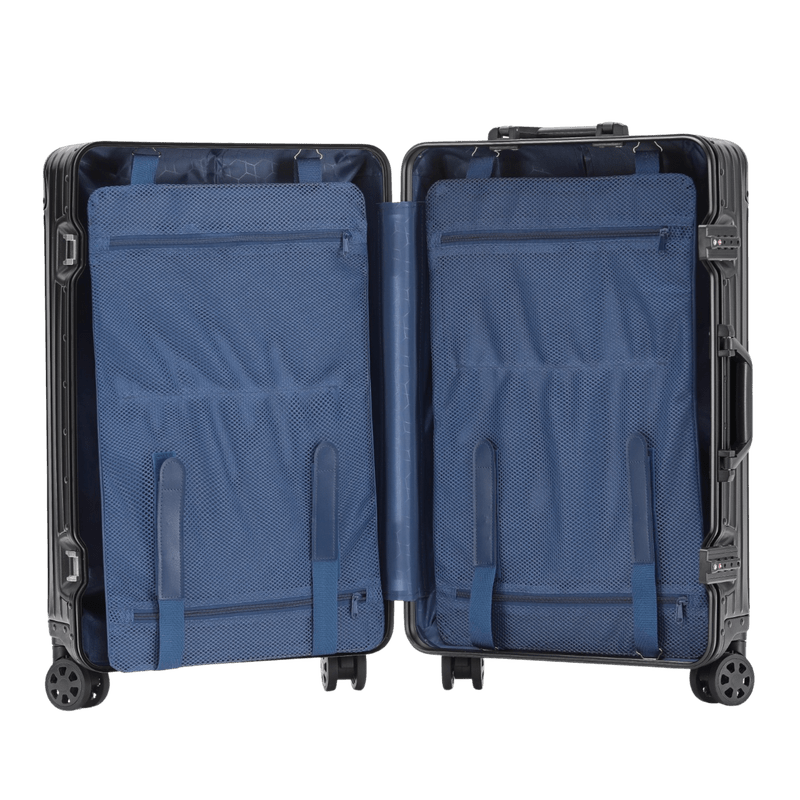 Premium Aluminium Koffer - Leicht, Langlebig & Stilvoll | Hesper Schwarz NUMENCE Aluminium Suitcase