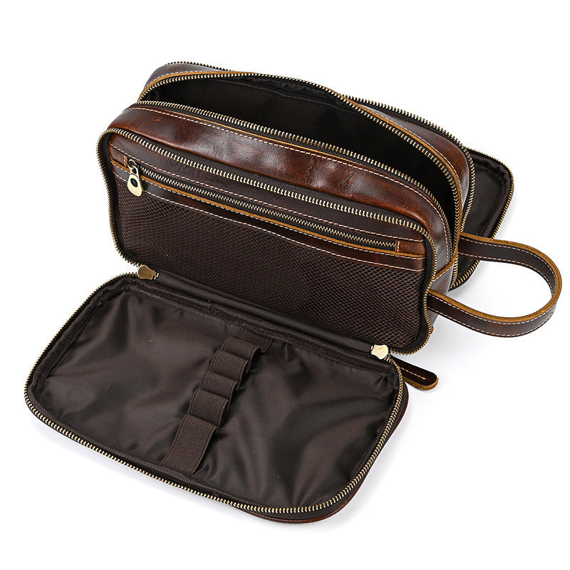 Premium Leder Reise Kosmetiktasche mit großer Kapazität | Manus NUMENCE Leather cosmetic bag