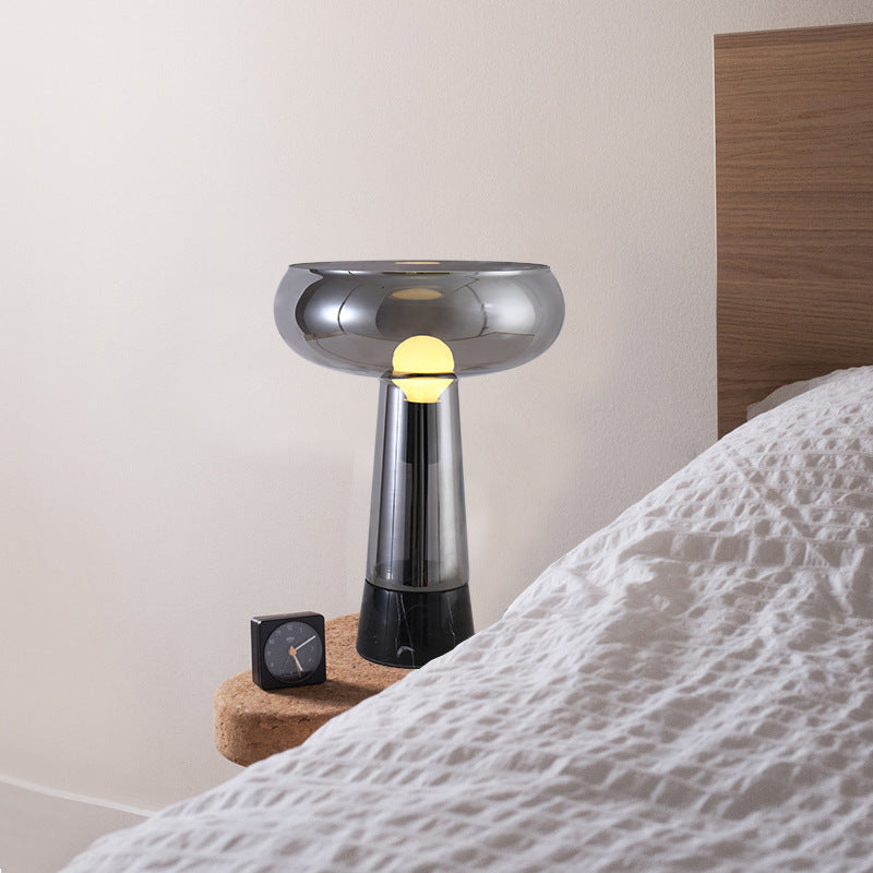 Stilvolle kreative Glas-LED-Art-Déco-Tischlampe mit Marmorbasis | Talais NUMENCE Table Lamp