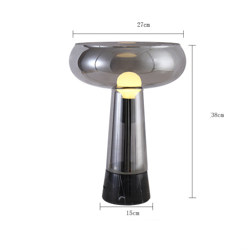 Stilvolle kreative Glas-LED-Art-Déco-Tischlampe mit Marmorbasis | Talais NUMENCE Table Lamp
