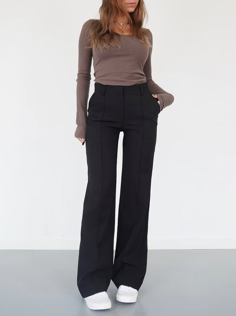Stilvolle Damen-Hose mit weitem Bein | Lima NUMENCE Pants
