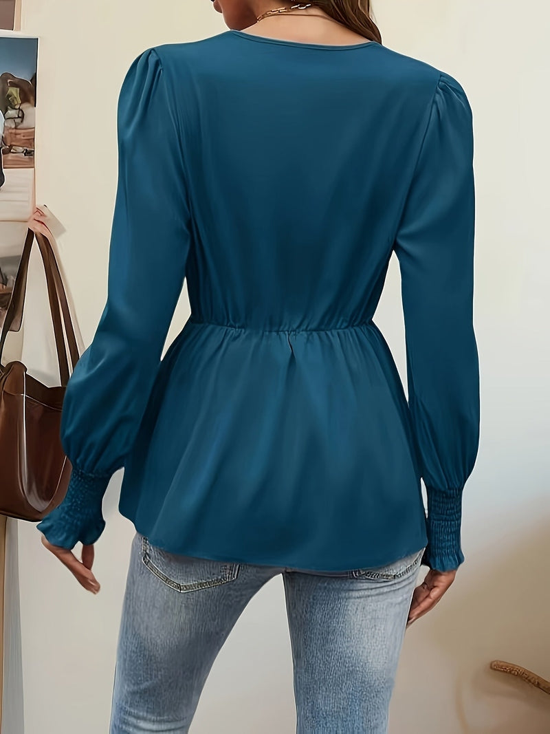 Bluse mit Bindeband und Puffärmeln für Frauen | Tiana NUMENCE Blouses