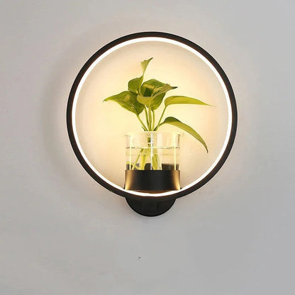 Einzigartige Ambient-Wandbeleuchtung für Wohnräume mit Pflanzenhalter | Sargos NUMENCE Wall Lighting