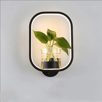 Einzigartige Ambient-Wandbeleuchtung für Wohnräume mit Pflanzenhalter | Sargos NUMENCE Wall Lighting