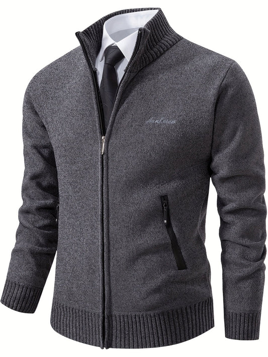 Eleganter leichter Stretch-Cardigan mit durchgehendem Reißverschluss für Herren | Noal NUMENCE Jackets