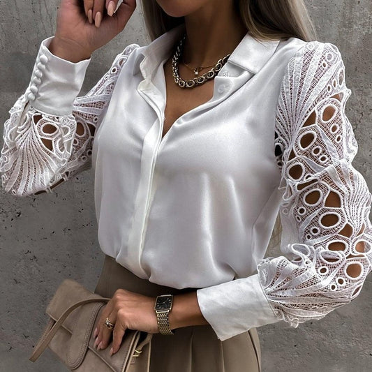 Elegantes Damenshirt mit Spitzen-Details | Leani NUMENCE Shirts