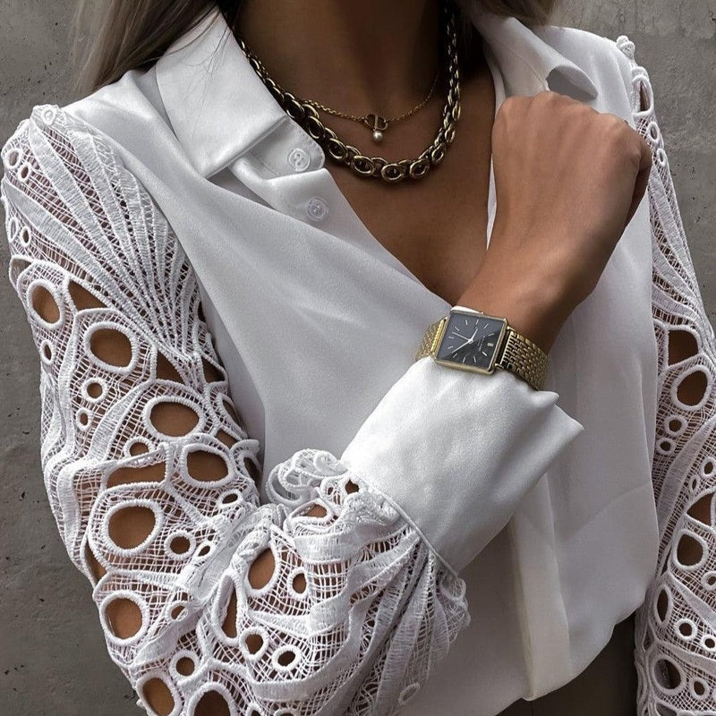 Elegantes Damenshirt mit Spitzen-Details | Leani NUMENCE Shirts
