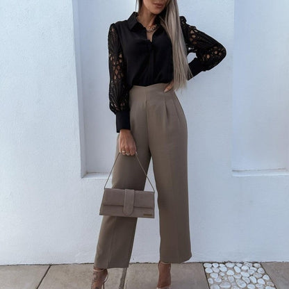 Elegantes Damenshirt mit Spitzen-Details | Leani NUMENCE Shirts