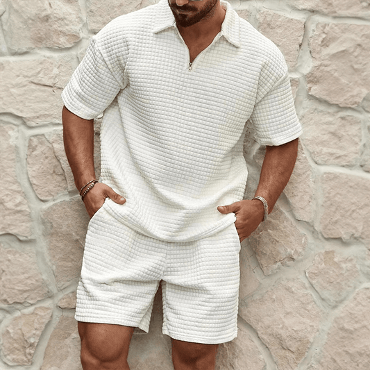 Ensemble Polo Stepp mit kurzen Ärmeln und passender Shorts für Herren | Karl NUMENCE 2 Piece Set