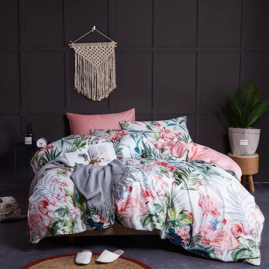 Flamingo Pink Bettwäsche-Set – 100% Ägyptische Baumwolle | Amori NUMENCE Bedding Set