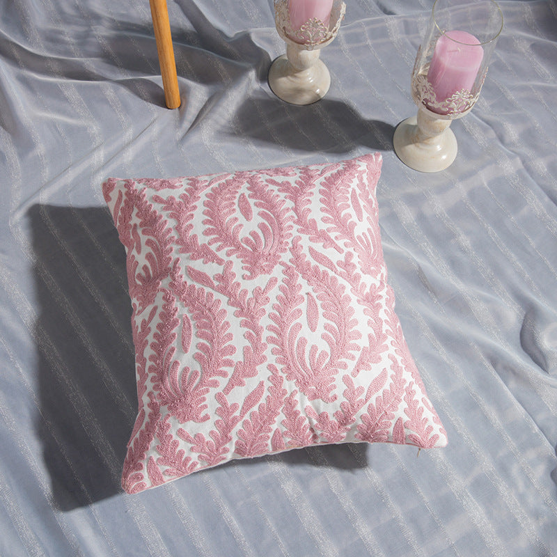 Geometrisches Baumwollkissenbezug mit Stickerei | Alisia NUMENCE Pillowcase