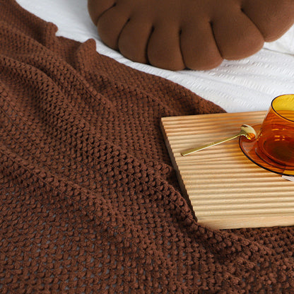 Gestrickte Quasten-Decke - Perfekte Nordic Chenille für gemütliches Wohnen | Elroni NUMENCE Blanket