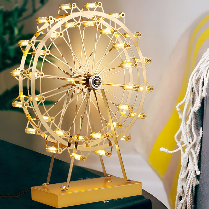 Goldenes Riesenrad LED Tischlampe mit Touch-Steuerung - Dekorative Beleuchtung | Cyllin NUMENCE Table Lamp