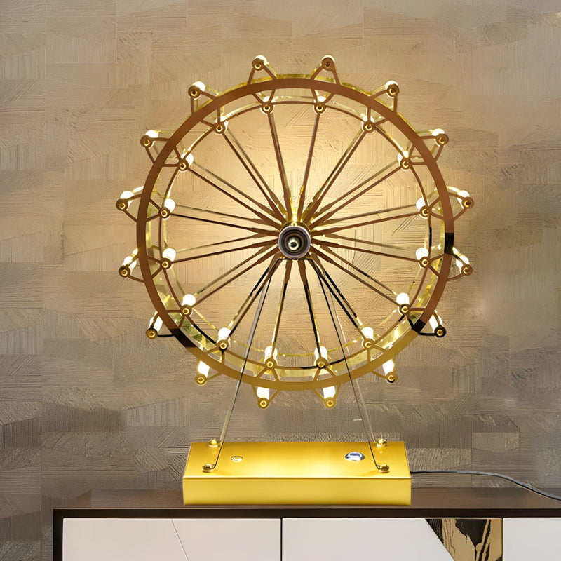 Goldenes Riesenrad LED Tischlampe mit Touch-Steuerung - Dekorative Beleuchtung | Cyllin NUMENCE Table Lamp