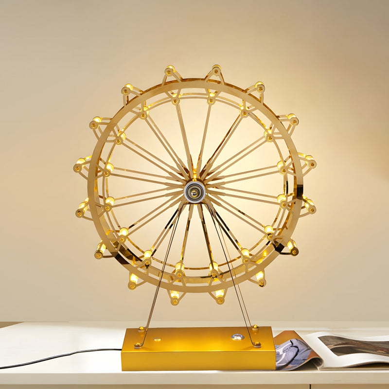 Goldenes Riesenrad LED Tischlampe mit Touch-Steuerung - Dekorative Beleuchtung | Cyllin NUMENCE Table Lamp
