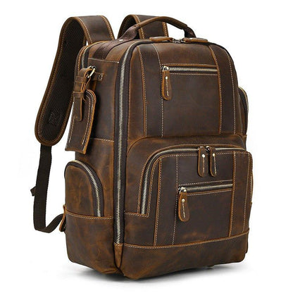 Großer Vintage Herren Leder Rucksack für Reisen | Adonis NUMENCE Leather Backpack