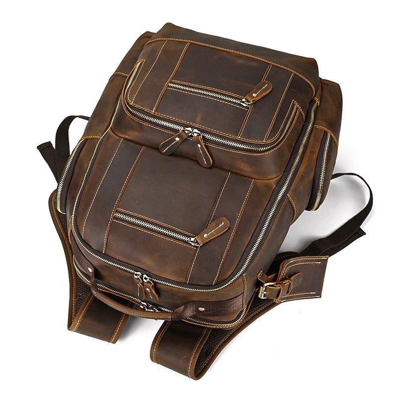 Großer Vintage Herren Leder Rucksack für Reisen | Adonis NUMENCE Leather Backpack
