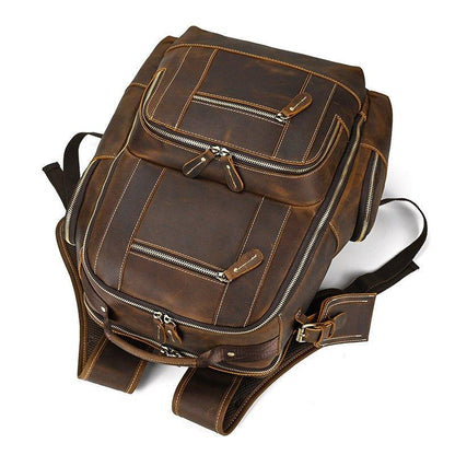 Großer Vintage Herren Leder Rucksack für Reisen | Adonis NUMENCE Leather Backpack