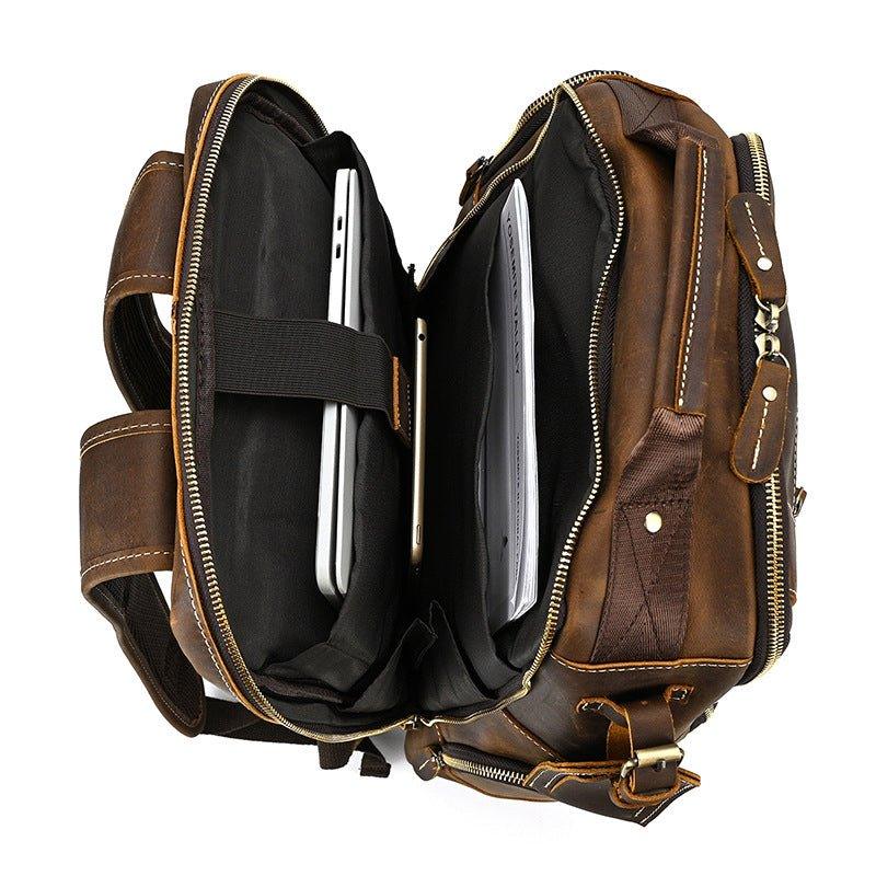 Großer Vintage Herren Leder Rucksack für Reisen | Adonis NUMENCE Leather Backpack