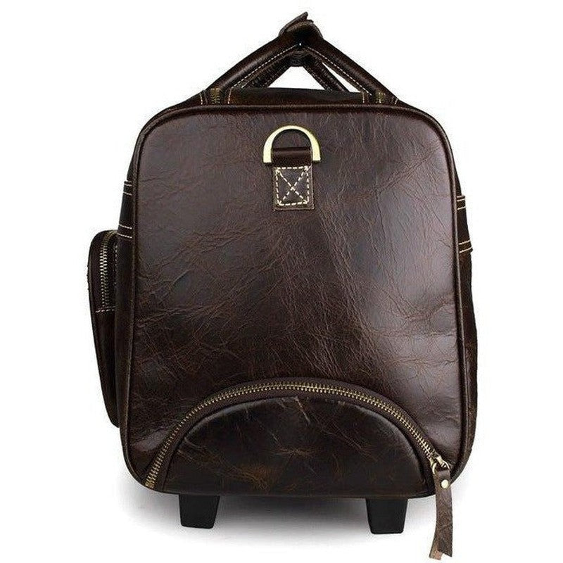 Herren Leder Duffle Bag auf Rädern | Elthor NUMENCE Leather Duffle Bags
