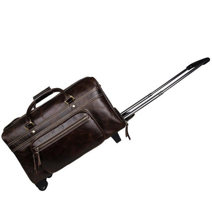 Herren Leder Duffle Bag auf Rädern | Elthor NUMENCE Leather Duffle Bags