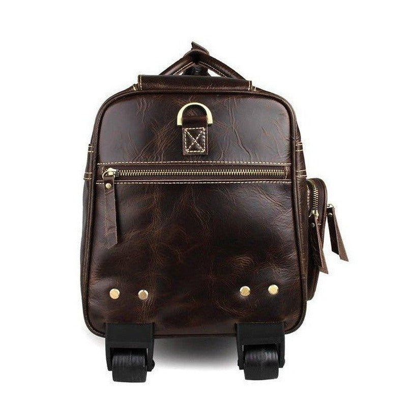 Herren Leder Duffle Bag auf Rädern | Elthor NUMENCE Leather Duffle Bags